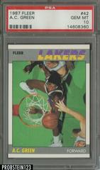 A.C. Green Basketball Cards 1987 Fleer Prices