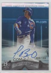 Javier Baez [Blue Refractor] #APJBA Baseball Cards 2014 Bowman Platinum Autograph Prospects Prices
