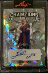 Lionel Messi [Silver Crystal] Soccer Cards 2022 Leaf Metal Champions Autographs Prices