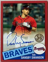 Dansby Swanson [Red] Baseball Cards 2020 Topps 1985 35th Anniversary Autographs Prices