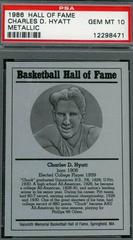 Charles D. Hyatt Basketball Cards 1986 Hall of Fame Metallic Prices