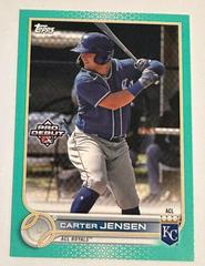 Carter Jensen [Aqua] #PD-100 Baseball Cards 2022 Topps Pro Debut Prices