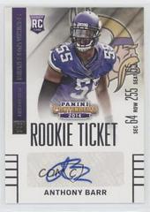 Anthony Barr [Sec Autograph] #103 Football Cards 2014 Panini Contenders Prices