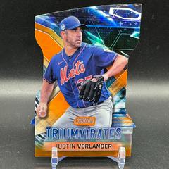 Justin Verlander [Orange] #T-10 Baseball Cards 2023 Stadium Club Triumvirates Prices