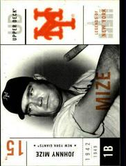 Johnny Mize #36 Baseball Cards 2001 Upper Deck Legends of NY Prices