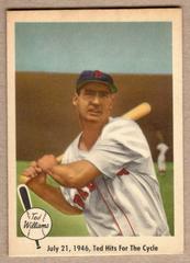 July 21, 1946, Ted [Hits for the Cycle] #29 Baseball Cards 1959 Fleer Ted Williams Prices
