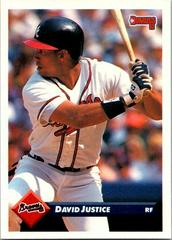 David Justice #580 Baseball Cards 1993 Donruss Prices