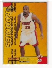 Anthony Carter [Gold Refractor] #263 Basketball Cards 1999 Finest Prices