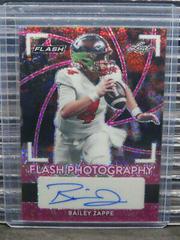 Bailey Zappe [Metalized Sparkles Pink] Football Cards 2022 Leaf Flash Photography Autographs Prices
