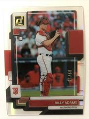 Riley Adams [Gold] Baseball Cards 2022 Panini Chronicles Clearly Donruss Prices