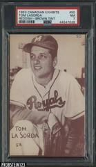 Tom Lasorda [Reddish Brown Tint] #50 Baseball Cards 1953 Canadian Exhibits Prices