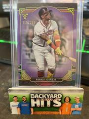 Ronald Acuna Jr. [Amethyst] #2 Baseball Cards 2022 Topps Triple Threads Prices