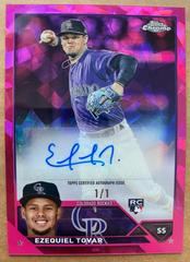 Ezequiel Tovar [Superfractor] Baseball Cards 2023 Topps Chrome Update Sapphire Autographs Prices