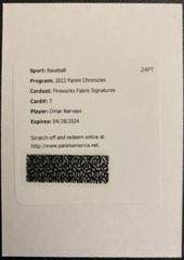 Omar Narvaez Baseball Cards 2022 Panini Chronicles Fireworks Fabric Signatures Prices