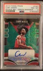 Coby White [Green Shimmer] #CWT Basketball Cards 2019 Panini Prizm Rookie Signatures Prices