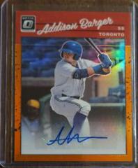 Addison Barger [Orange] #1990-AB Baseball Cards 2023 Panini Donruss Optic Retro 1990 Signatures Prices