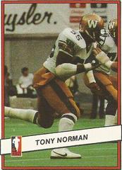 Tony Norman Football Cards 1985 Jogo CFL Prices