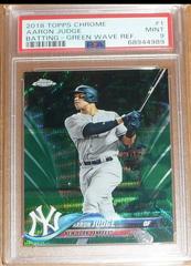 Aaron Judge [Batting Green Wave Refractor] #1 Baseball Cards 2018 Topps Chrome Prices