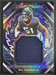 Will Anderson Jr. [Purple Electric Etch] #2 Football Cards 2023 Panini Obsidian Unbreakable Memorabilia Prices