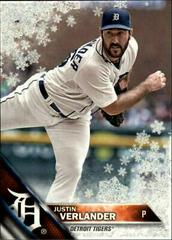 Justin Verlander [Metallic Snowflake] Baseball Cards 2016 Topps Holiday Prices