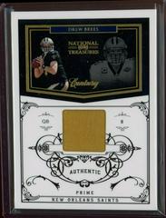 Drew Brees [Century Material Prime] #91 Football Cards 2010 Playoff National Treasures Prices