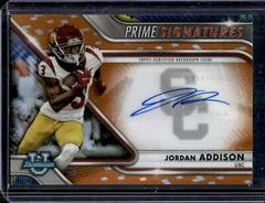 Jordan Addison [Orange] Football Cards 2022 Bowman Chrome University Prime Signatures Prices