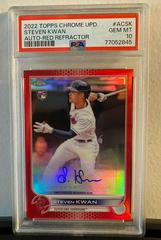 Steven Kwan [Red] #AC-SK Baseball Cards 2022 Topps Chrome Update Autographs Prices