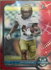 Zay Flowers [Red] #26 Football Cards 2021 Bowman University Prices