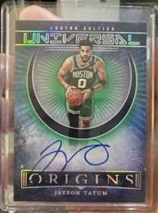 Jayson Tatum [Green] #UA-JTT Basketball Cards 2022 Panini Origins Universal Autographs Prices