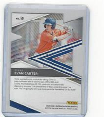 Evan Carter [Aspirations Die Cut] #50 Baseball Cards 2020 Panini Elite Extra Edition Prices