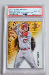 Mike Trout [Gold] #1 Baseball Cards 2022 Topps Pristine Prices