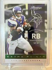 Adrian Peterson [Extra Points Green] Football Cards 2012 Panini Prestige Prices