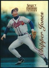 Chipper Jones [Mirror Blue] #7 Baseball Cards 1996 Select Certified Prices