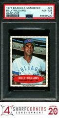 Billy Williams [Hand Cut] #26 Baseball Cards 1971 Bazooka Numbered Prices