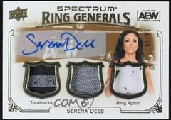 Serena Deeb [Autograph] Wrestling Cards 2021 Upper Deck AEW Spectrum Ring Generals Relics Prices