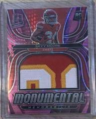 Skyy Moore [Neon Pink] #MME-SMO Football Cards 2022 Panini Spectra Monumental Memorabilia Prices