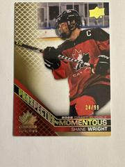 Shane Wright [Gold] #PM-23 Hockey Cards 2022 Upper Deck Team Canada Juniors Prospectus Momentous Prices