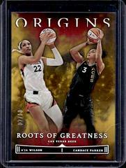 A'ja Wilson, Candace Parker [Gold] #1 Basketball Cards 2023 Panini Origins WNBA Roots of Greatness Prices