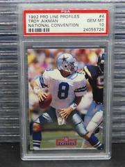 Troy Aikman Football Cards 1992 Pro Line Profiles National Convention Prices
