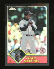 Pedro Martinez [Black Refractor] #283 Baseball Cards 2003 Topps Chrome Prices