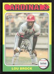 Lou Brock #OB-36 Baseball Cards 2024 Topps Heritage Oversized 1975 Box Loader Prices