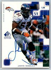 John Mobley #33 Football Cards 1999 SP Signature Prices