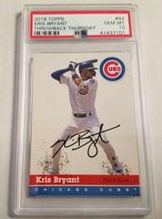 Kris Bryant #92 Baseball Cards 2018 Topps Throwback Thursday Prices