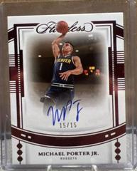 Michael Porter Jr. [Ruby] #26 Basketball Cards 2022 Panini Flawless Draft Gem Signature Prices