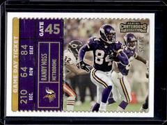 Randy Moss [Gold] #GDT-RMO Football Cards 2022 Panini Contenders Game Day Ticket Prices