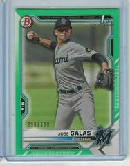 Jose Salas [Neon Green] Baseball Cards 2021 Bowman Paper Prospects Prices