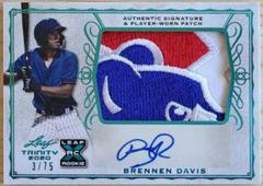 Brennen Davis [Platinum] Baseball Cards 2020 Leaf Trinity Patch Autographs Prices