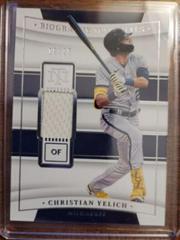 Christian Yelich #BIO-CY Baseball Cards 2022 Panini National Treasures Biography Materials Prices