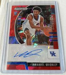 Immanuel Quickley Autographed 2020 Panini Prizm Draft Picks Red Prizm Rookie  Card #PA-IQ