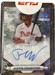 Justin Crawford [Speckle] #PA-JC Baseball Cards 2023 Bowman Sterling Prospect Autograph Prices